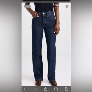 New with tags Redone 90’s High Rise Loose women’s jeans in Noir Op. Sz 29. .